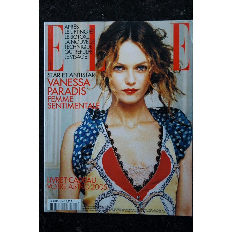 ELLE 3079 3 janvier 2005 Cover Vanessa Paradis Femme sentimentale