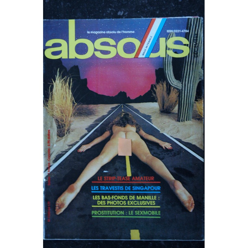 ABSOUS 64 DECEMBRE 1984 HAYASHI Sexmobile TRAVESTIS SINGAPOUR La culotte de satin  Les plaisirs