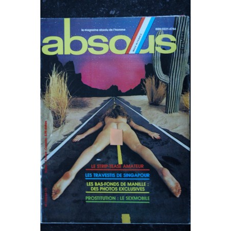 ABSOUS 64 DECEMBRE 1984 HAYASHI Sexmobile TRAVESTIS SINGAPOUR La culotte de satin  Les plaisirs