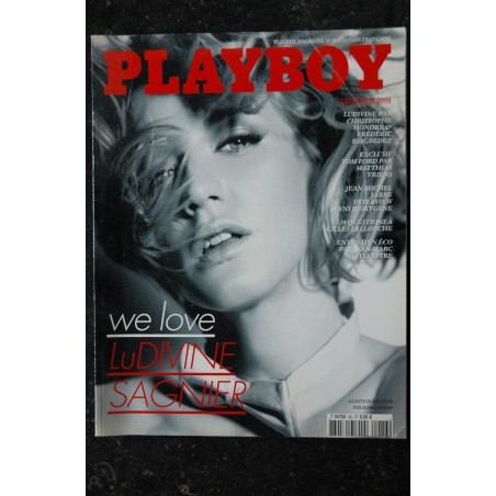 PLAYBOY 086 JANVIER 2008 COVER LUDIVINE SAGNIER TOM FORD INTERVIEW JEAN-MICHEL  JARRE VALENTINE FILLOL-CORDIER