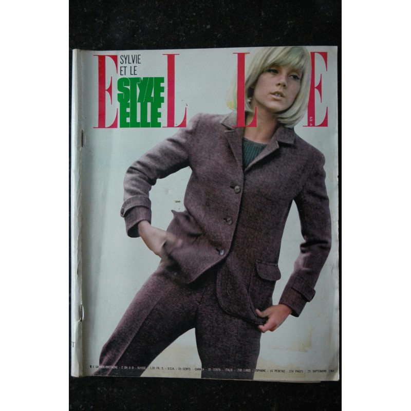 ELLE 979 25 SEPTEMBRE 1964 COVER SYLVIE VARTAN STYLE ELLE