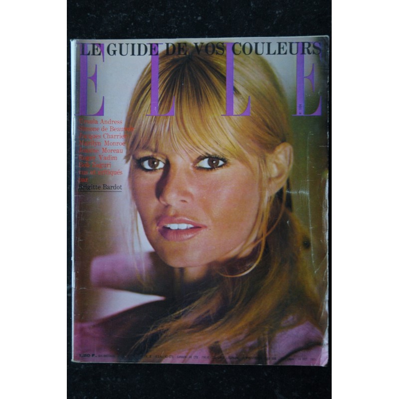 ELLE 1034 - 14 octobre 1965 - COVER BRIGITTE BARDOT - Le guide de vos coueluers