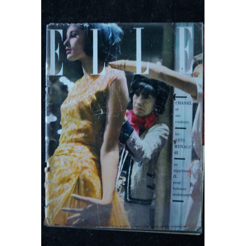 ELLE 896 - 252 février 1963 - Spécial Chanel - Coco Chanel et ses couleurs