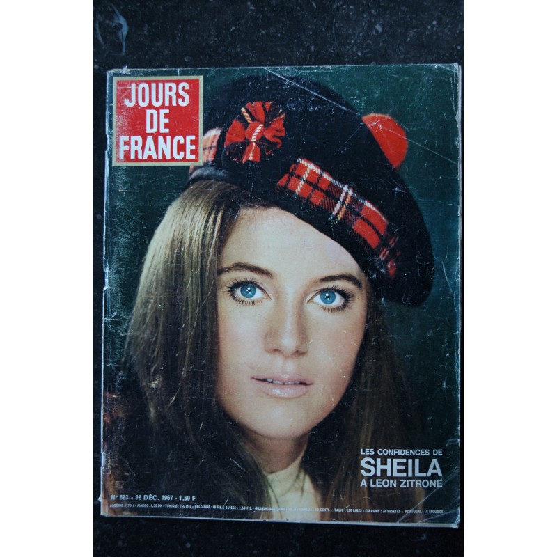 JOURS DE FRANCE 683 - 16 décembre 1967 - Cover Sheila - La COllection Dior