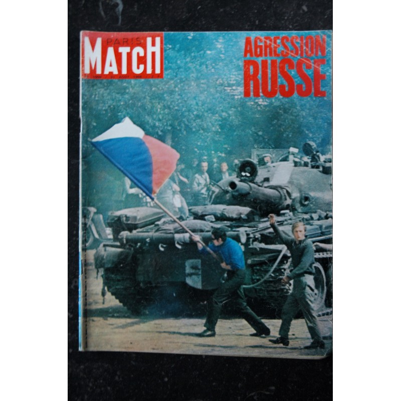 PARIS MATCH 1008 - 31 aout 1968 - Prague l' invasion - La mort de la liberté