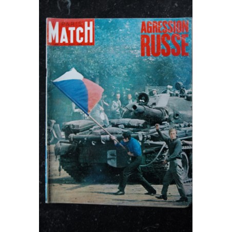PARIS MATCH 1008 - 31 aout 1968 - Prague l' invasion - La mort de la liberté