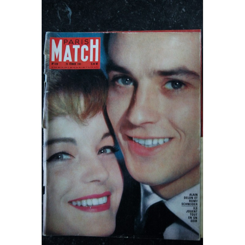 PARIS MATCH 620 - 25 février 1961 - Alain Delon et Romy Schneider