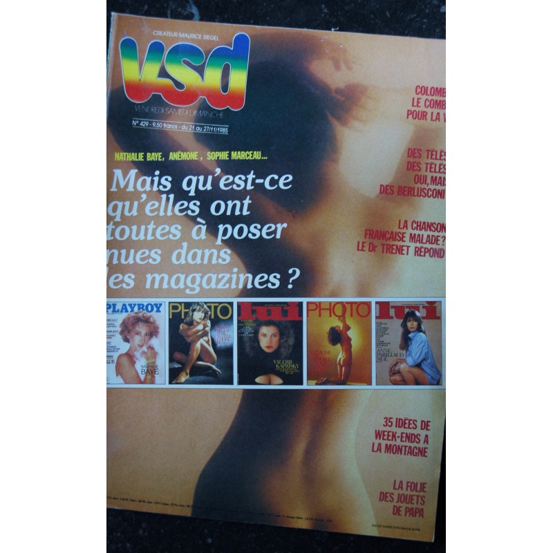 VSD 429 novembre 1985 Qu'est-ce qu'elles ont toutes à poser nues dans les magazines ?