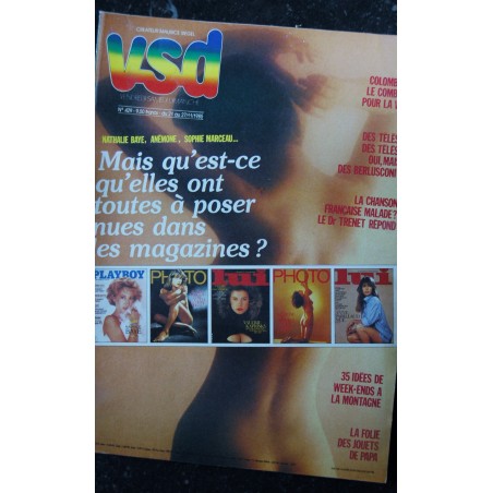 VSD 429 novembre 1985 Qu'est-ce qu'elles ont toutes à poser nues dans les magazines ?