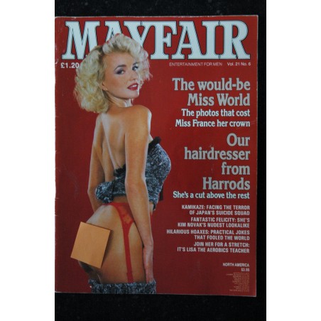 MAYFAIR UK Vol 21 N° 06 1986 CATHERINE GREGSON ISABELLE CHAUDIEU FELICITY STEWART