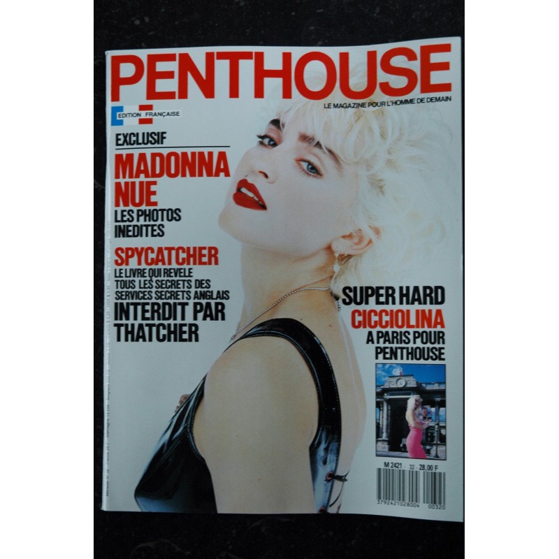 PENTHOUSE 032 1987 SEPTEMBRE COVER MADONNA 10 PAGES LA CICCIOLINA