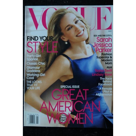VOGUE Uk May 2010 CoverSarah Jessica Parker - Sex and the City's - Spécial Great American Women