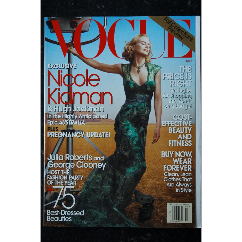 VOGUE Uk July 2008 Cover Nicole Kidman & Hugh Jackman - Julia Roberts & George Clooney