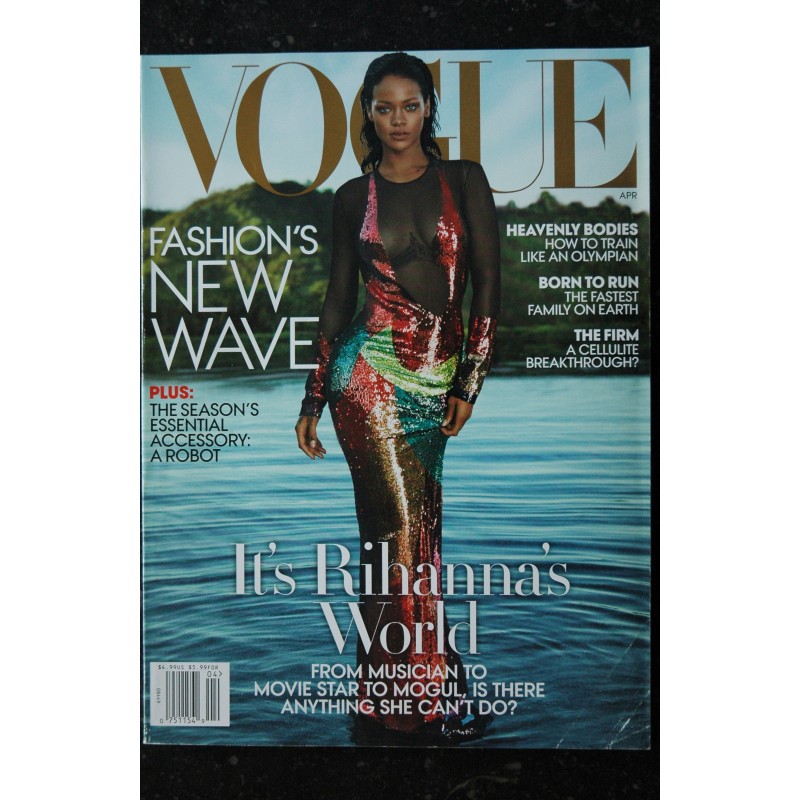 VOGUE Uk April 2016 Cover Rihanna - It's Rihanna's World - Fashion's New Wave