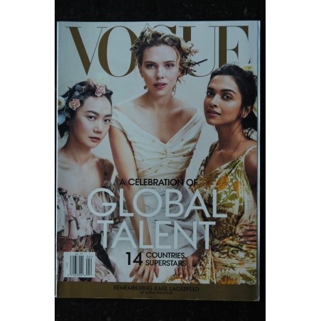 VOGUE Uk April 2019 - Global Talent - 14 countries Superstars - Remengering Karl Lagerfeld