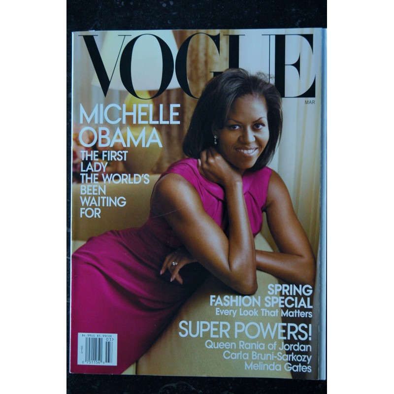 VOGUE Uk March 2009 - Cover Michelle Obama - The First Lady the world's been waiting for