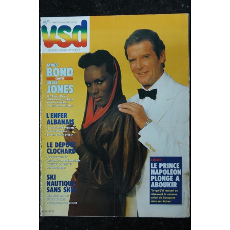 VSD 364 aout 1984 COVER James Bond Roger Moore & Grace Jones