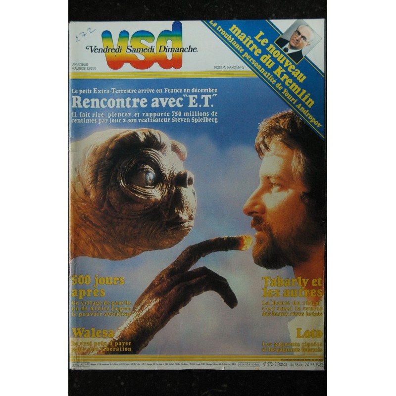 VSD 272 Novembre 1982 Cover E.T. Steven Spielberg - Eric Tabarly La Route du Rhum