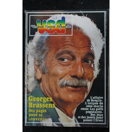 VSD 218 Novembre 1981 Cover Georges Brassen Special hommage des pages pour se souvenir