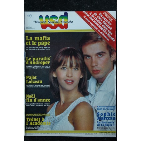 VSD 273 Novembre 1982 Cover Sophie Marceau La love story de la Boum II