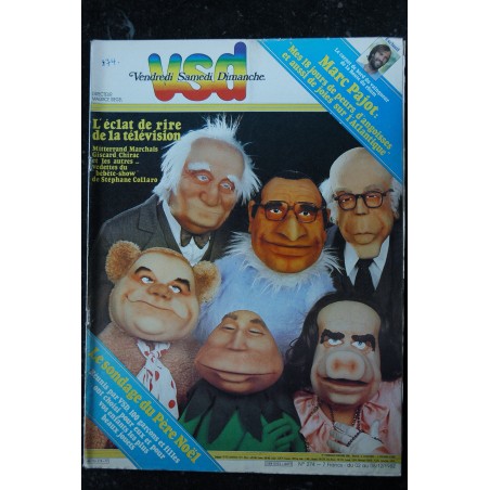 VSD 274 Décembre 1982 Cover Bébête-show Stéphane Collaro Marc Pajot