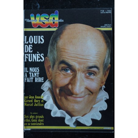 VSD 283 Février 1983 Louis De Funès Spécial Hommage Par Jean Anouilh et Gérard Oury Ses plus grands rôles