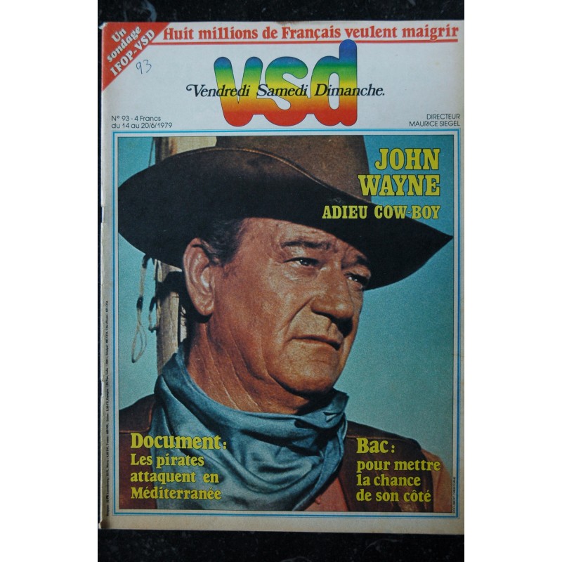 VSD 93 Juin 1979 John Wayne Adieu Cow-Boy - Spécial Hommage