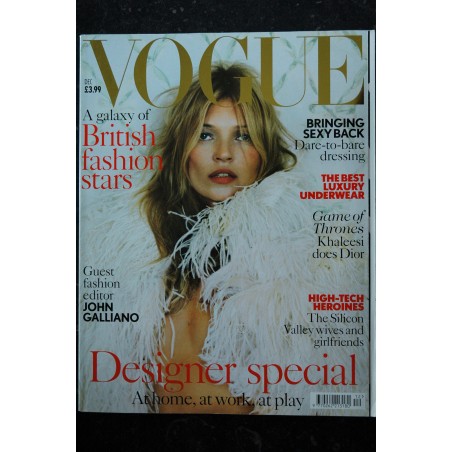 VOGUE Uk December 2013 - Cover Kate Moss - British fashion stars - Game of Thrones Khaleesi does Dior