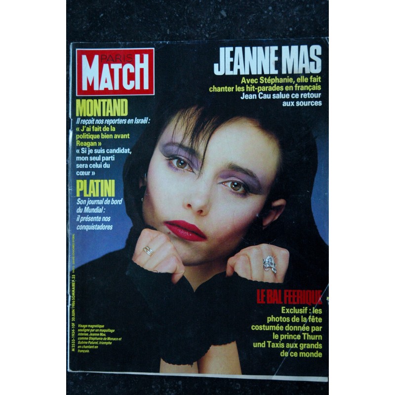 PARIS MATCH N° 1934 - 20 juin 1986 Jeanne Mas Cover Yves Montand