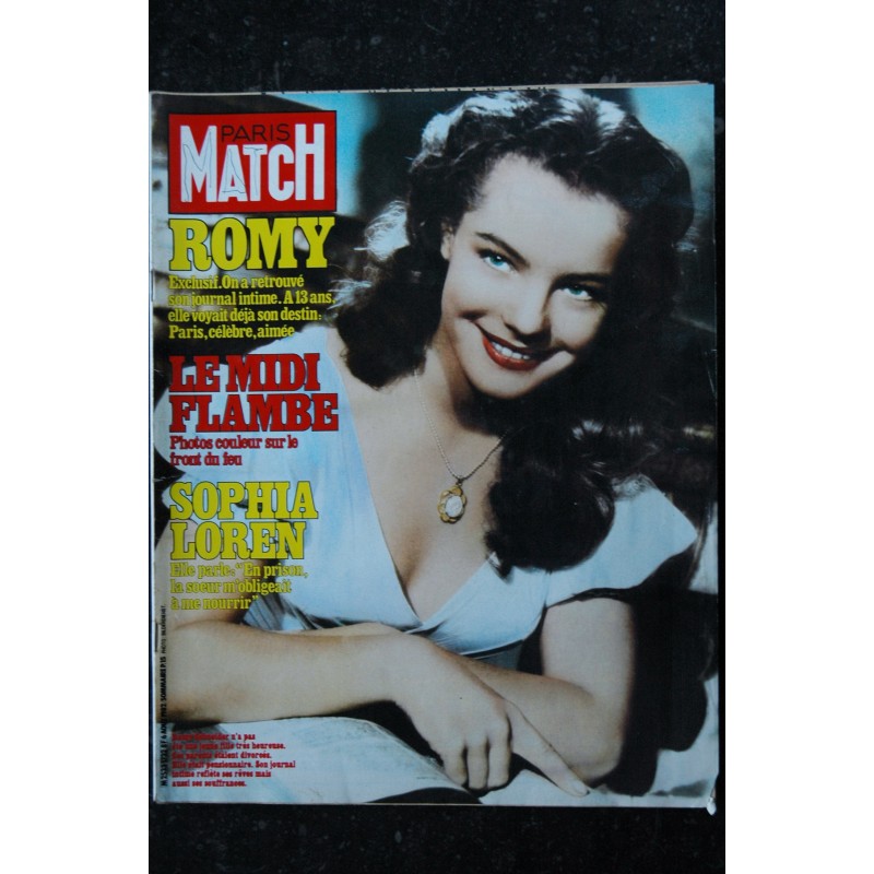 PARIS MATCH N° 1732 6 novembre 1982 Cover Romy Schneider son journal intime Sophia Loren