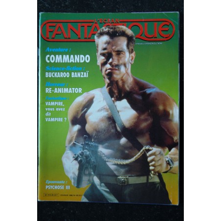 L'écran fantastique n° 65  1986 COVER ARNOLD SCHWARZENEGGER  COMMANDO  RE-ANIMATOR  VAMPIRE  PSYCHOSE III