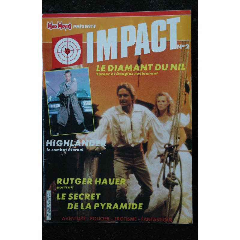 MAD MOVIES IMPACT 2 AVRIL 1986 CHARLES BRONSON Le diamant du Nil Highlander Le secret de la Pyramide
