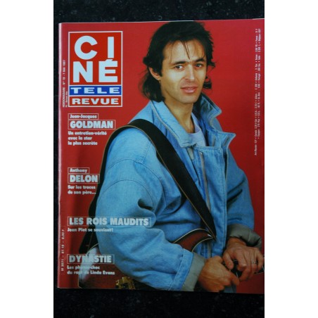 CINE TELE REVUE 1987 05 n° 19 COVER JEAN-JACQUES GOLDMAN DYNASTIE LINDA EVANS ANTHONY DELON