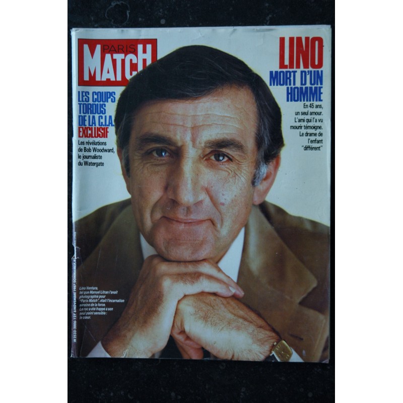 PARIS MATCH n° 2006  6 novembre 1987 Lino Ventura Cover + 24 p. - Kim Basinger - Dick Rivers - Michel Boujenah - 164 pages
