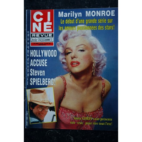 CINE REVUE 1984 Juin COVER MARILYN MONROE Annie Cordy Hollywood accuse Steven Spielberg