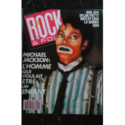 ROCK & FOLK 245 OCTOBRE 1987 COVER MICHAEL JACKSON + POSTER BON JOVI REM DYLAN PETTY MOTLEY CRUE