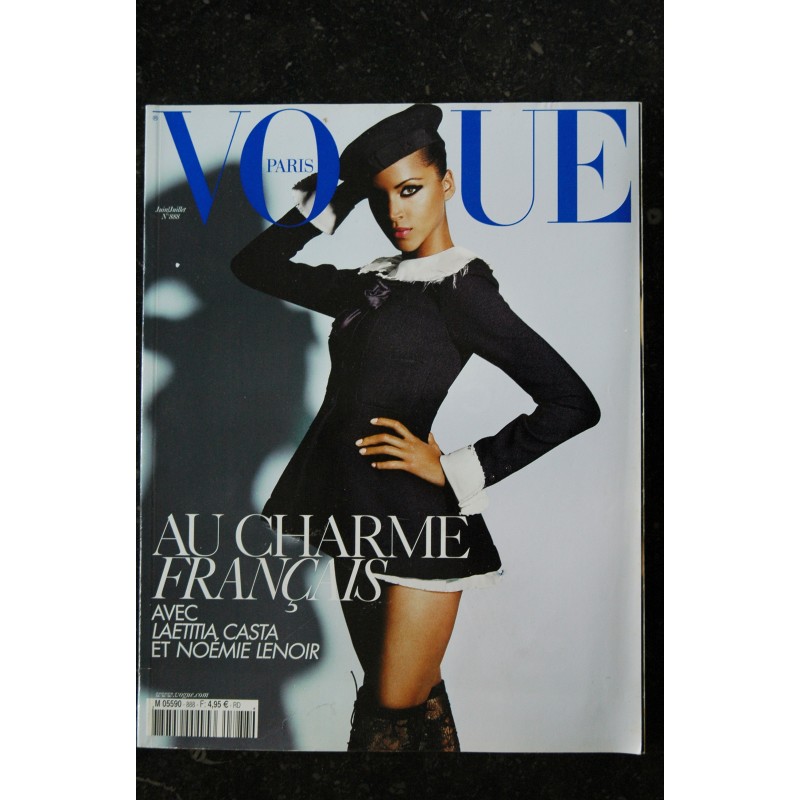 VOGUE 888  Juin 2008 CHARME FRANCAIS SEXY LAETITIA CASTA NOEMIE LENOIR FARIDA KHELFA AVEDON
