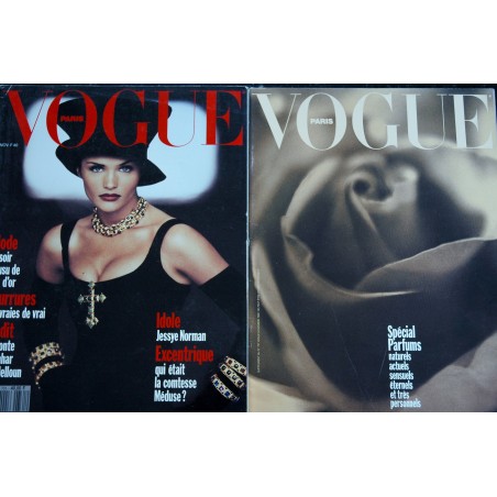 VOGUE 731 Novembre 1992 Jessye Norman Fourrures La comtesse Méduse + Supplément Spécial parfums