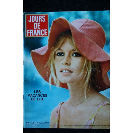 JOURS DE FRANCE 558 24 juillet 1965 COVER BRIGITTE BARDOT Les vacances de B.B.