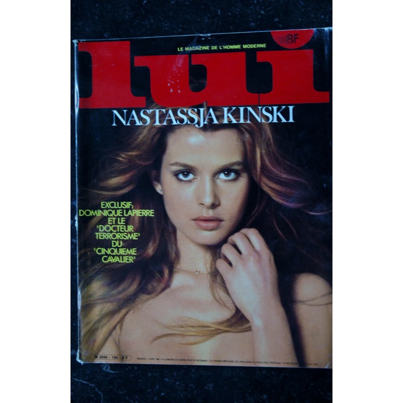 LUI 195 AVRIL 1980 COVER NASTASSJA KINSKI INTERVIEW ALEXANDRE SANGUINETTI DOMINIQUE LAPIERRE LANCIA DELTA  HOVIV ASLAN