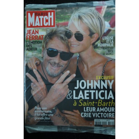 PARIS MATCH N° 3175 mars 2010 Johnny Hallyday Laeticia - Jean Ferrat l' émotion des Adieux