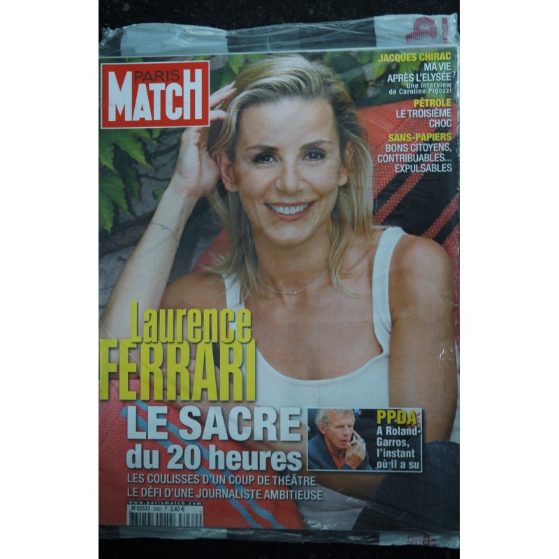 PARIS MATCH N° 3082 juin 2008 Laurence Ferrari Jacques Chirac