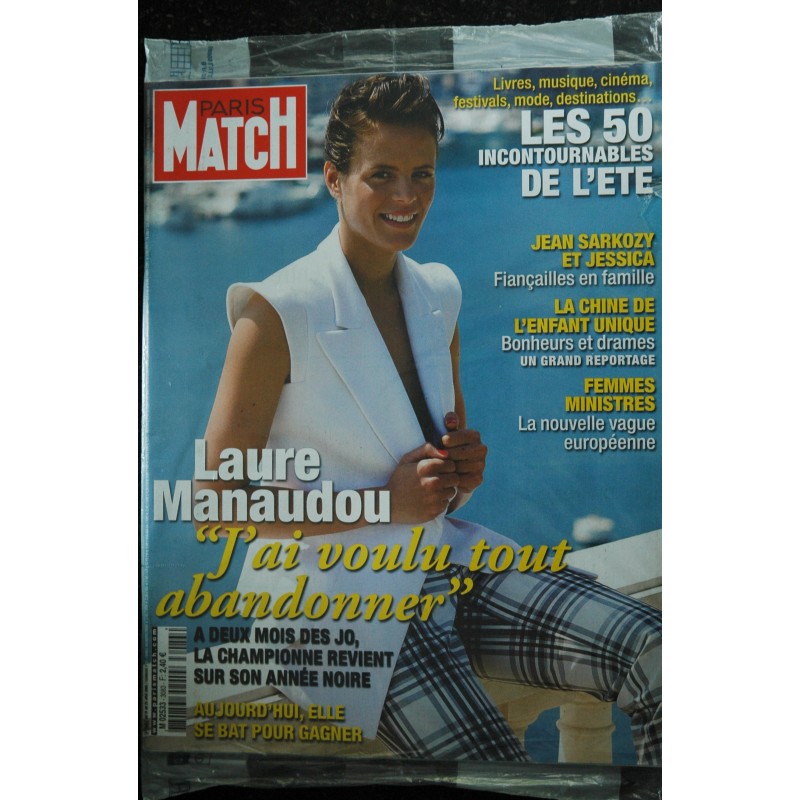 PARIS MATCH N° 3083 juin 2008 Laure Manaudou Femmes ministres