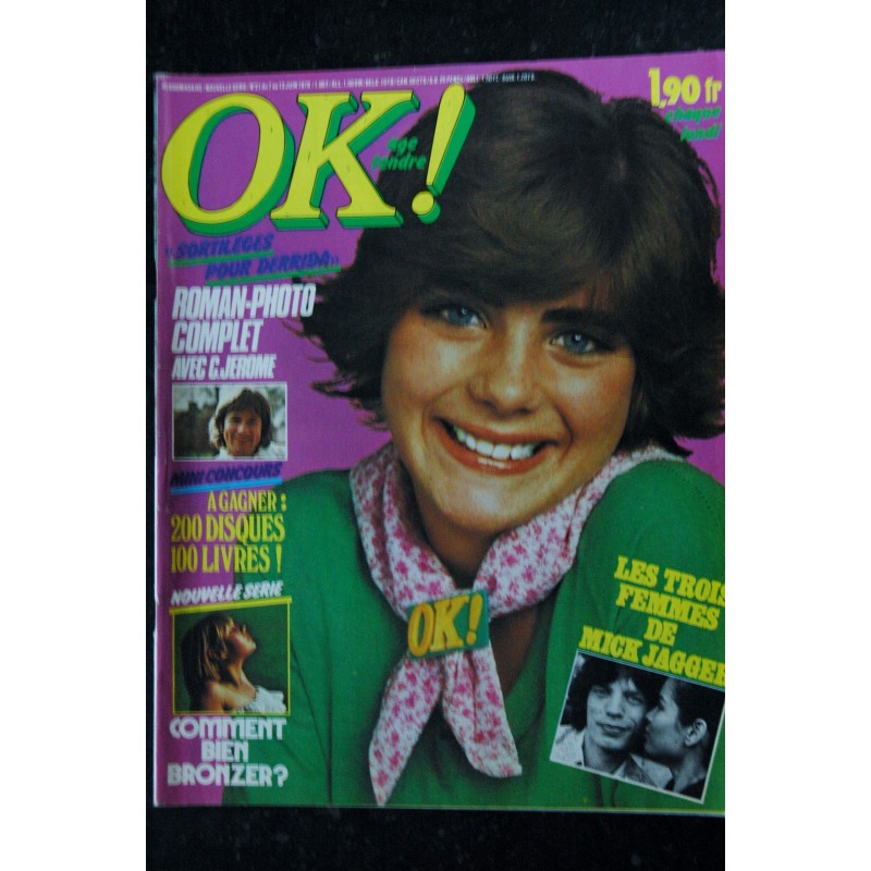 OK ! âge tendre  21 -  7 au 13 juin 1976  * Mick Jagger - C. Jerome - Jane Manson - Johnny  D Bowie Christophe
