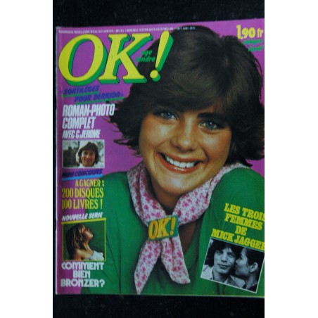 OK ! âge tendre  21 -  7 au 13 juin 1976  * Mick Jagger - C. Jerome - Jane Manson - Johnny  D Bowie Christophe