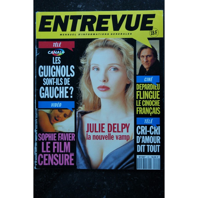 ENTREVUE  19 1994 Février KATE MOSS Maruschka DETMERS Lova MOOR Bruce WILLIS ROUCAS Bernès
