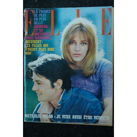 ELLE 1121 15 juin 1967 Alain Delon et Nathalie Delon - Mode maritime