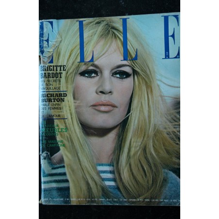 ELLE 1112 13 AVRIL 1967 COVER BRIGITTE BARDOT LES ROLLING STONES RICHARD BURTON