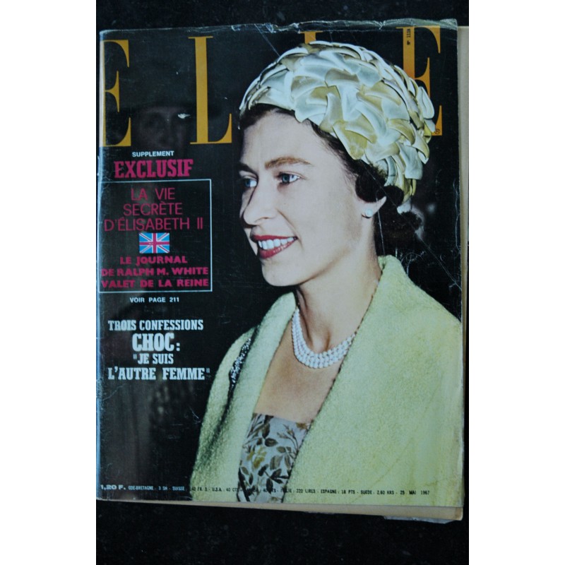 ELLE 1118 25 mai 1967 Reine ELisabeth II Suppleent exclusif