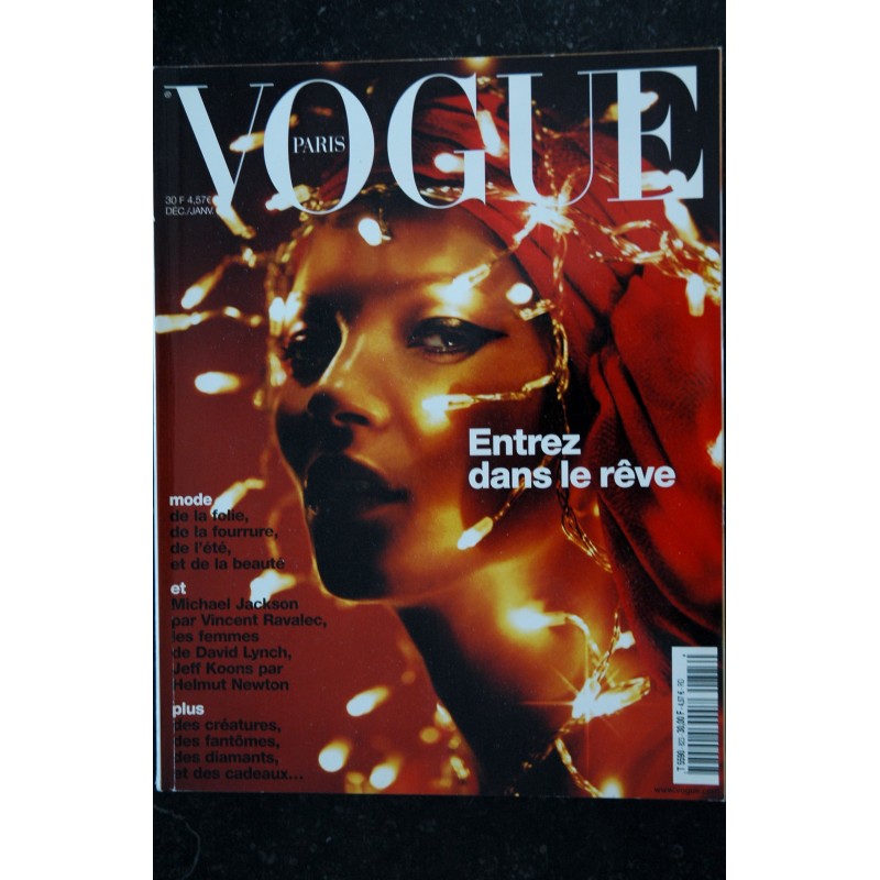 VOGUE 823 décembre 2001 Entrez dans le rêve Michael Jackson David Lynch Jeff Koons par Helmut Newton Mode Créatures